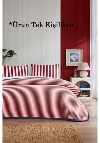 Özdilek Rf-cabana Line Kırmızı-lastikliçarşaf Tek Kiş.pike Takımı