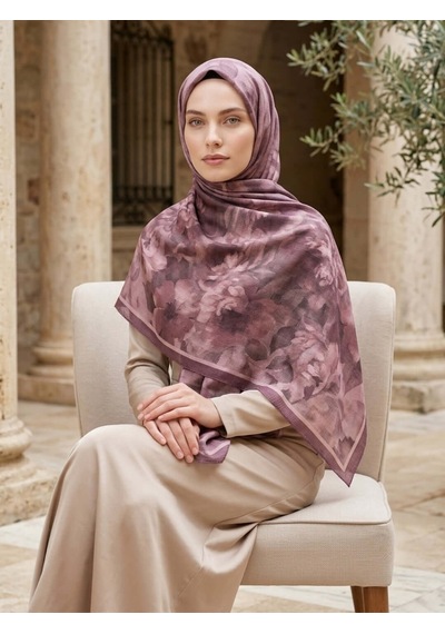 Camellia Scarfs Frosted Bloom Müslin Şal Koyu Pembe - Canlı Ve Doğal Stil
