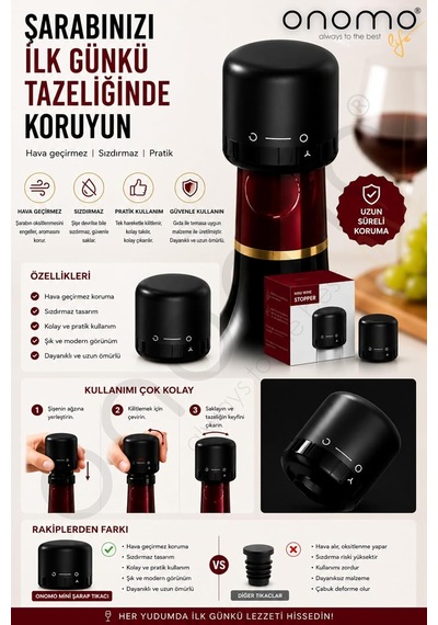 Life Vakumlu Sızdırmaz Şarap Şişesi Tıpası Çok Renkli