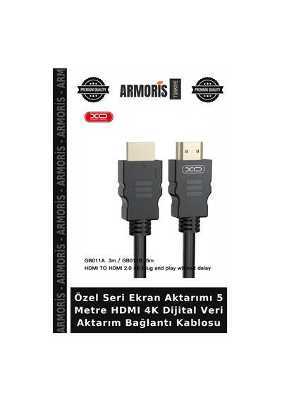 Özel Seri Ekran Aktarımı 5 Metre Hdmı 4k Dijital Veri Aktarım Bağlantı Kablosu