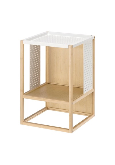 Komodin, Bambu-beyaz, 39x39x56 Cm Komodin, Bambu-beyaz, 39x39x56 Cm