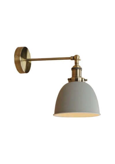 Mylights Retro Rustik Gri Başlıklı Aplik Duvar Lambası Mafsal Diğer