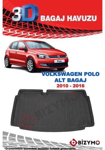 Volkswagen Polo Alt Zemin 2010-2016 3D Bagaj Havuzu Bizymo
