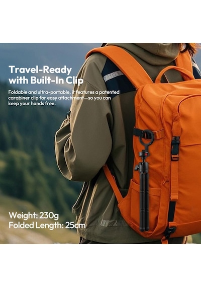 Ulanzi Mt30 Mıknatıslı Karabinalı Esnek Tripod T137 - Siyah