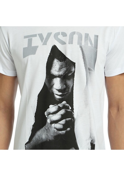 Bant Giyim - Mike Tyson Boks Beyaz Erkek T-shirt Tişört Beyaz