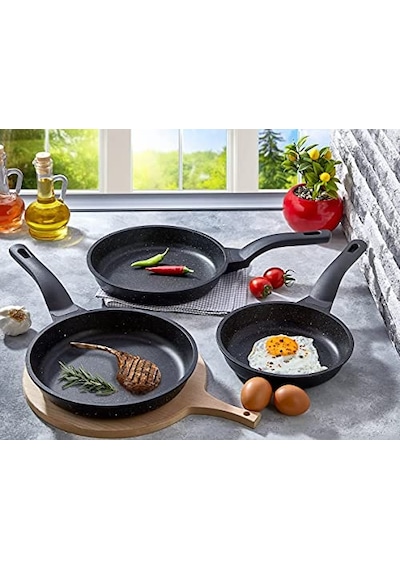 Döküm Granit Tava Seti 20-24-28 Cm Diğer