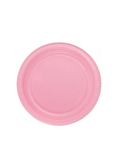 25 Adet Plastik Tabak Pembe