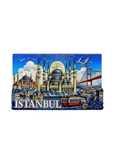 Tedar İstanbul Temalı Silikon Buzdolapı Süsü Magnet Alk5379 Najmaddin Standart
