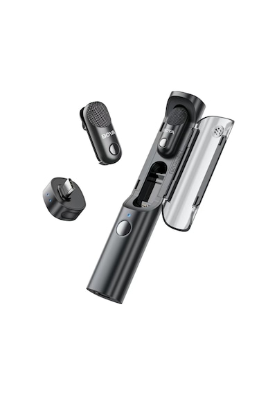 Boya Magic-03 Usb-c Ve 3.5mm Trs Girişli Gürültü Engelleyicili 4 İn 1 Yaka Mikrofonu