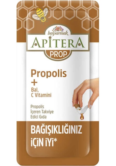 Apitera Prop Doğal Bal, C Vitamini Ve 175 Mg Propolis İçeren Takviye Edici 56lı Saşe