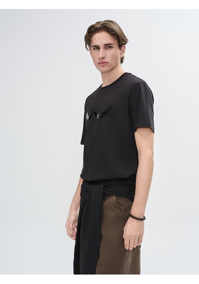 Ltb Baskılı Erkek T-shirt - Siyah 01225845276089 200