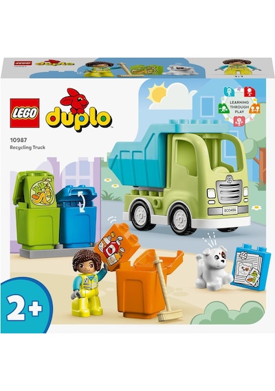 LEGO® DUPLO® Kasabası Geri Dönüşüm Kamyonu 10987 2+ Eğitici Oyuncak Yapım Seti - 15 Parça
