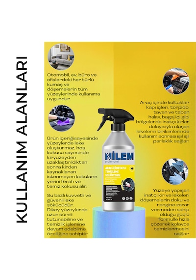 Nilem Profesyonel Araç İçi Detaylı Temizleme Solüsyonu 750 Ml