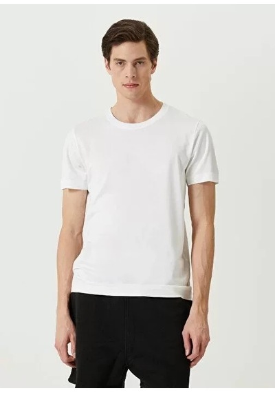 Veraura Lifestyle Unisex Basic Bisiklet Yaka Regular T-shirt - Beyaz