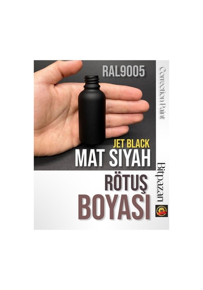 Mat Siyah Rötuş Boyası 20ml Ral9005, Ral9005flea