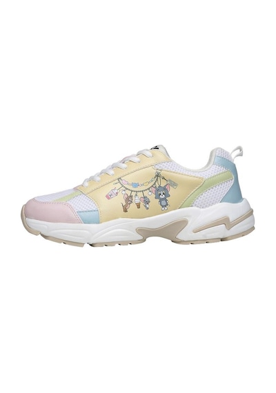 Kadın Vegan Çok Renkli Sneakers - Tom And Jerry Charms Tasarım