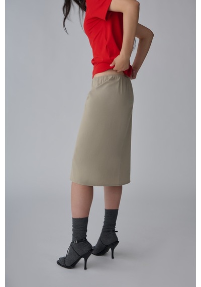 Suud Collection Taş Midi Gabardin Etek
