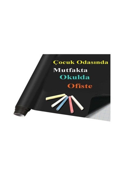 Yazı Tahtası H&f Kara Tahta Yazılabilir Rulo Yazı Tahtası Kendinden Yapışkanlı Silinen Sticker Genel