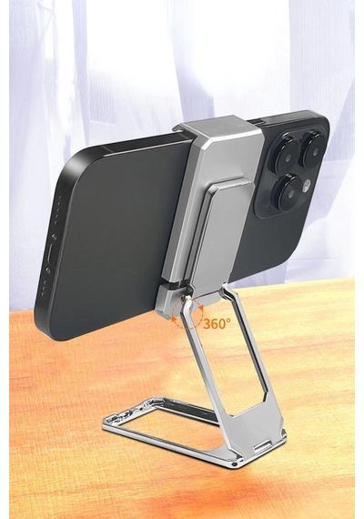 360 Derece Dönen Tüm Telefon Tipleri İle Uyumlu Metal Telefon Standı Braket Çok Renkli