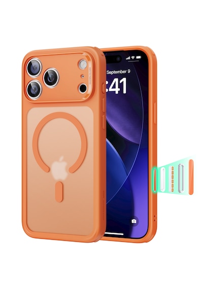 Esr Apple Uyumlu iPhone 17 Pro Max Classic Hybrid Magsafe Kılıf - Kamera Kontrol Buton - Turuncu Turuncu