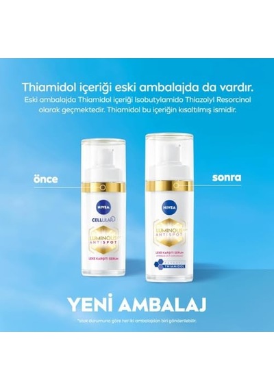 Nıvea Luminous630 Thiamidol Etkili Leke Karşıtı Cilt Serumu 30ml, Hyaluronik Asit, Cilt Tonu Eşitleyici,aydınlık Görünüm