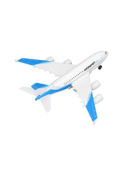 Ctoys Çek Bırak Metal Yolcu Uçağı Işıklı Sesli Mavi A3806a