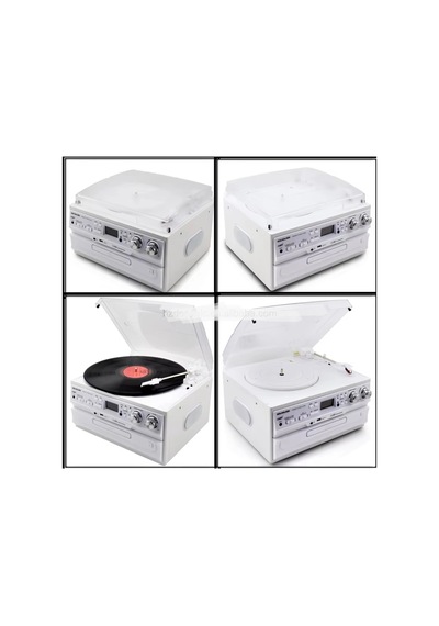 Bluetooth Cd Usb Mp3 Radyo Müzik Seti Beyaz Renk 2 Yıl Garantili Plak Çalar Hoparlör