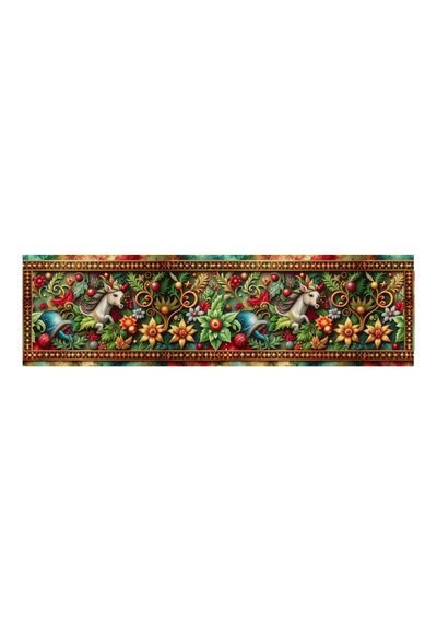 Yılbaşı Temalı Dijital Baskılı Runner Örtüsü Christmas 40x140 Cm Yılbası1