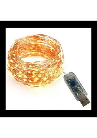 5 Metre Usb Bağlantılı Sıcak Işık Peri Led Dekoratif Yılbaşı Ve Konsept Aydınlatma 5 METRE