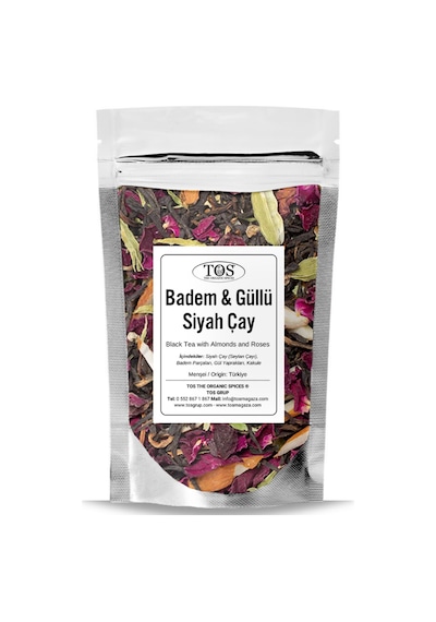 Tos The Organic Spices Badem ve Güllü Siyah Çay 40 G