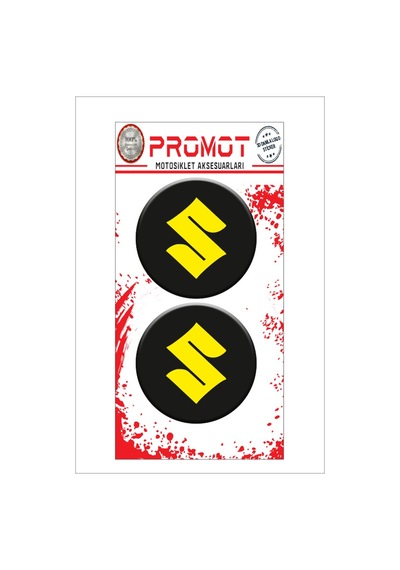 Suzuki Motosiklet 3d Kabartmalı Damla Logo Sticker 5cm 04