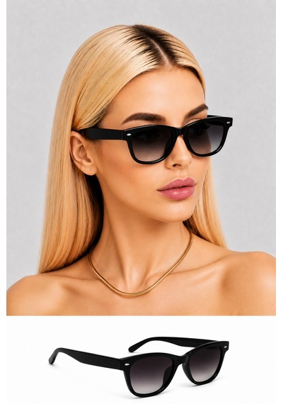 Wayfarer Kadın Çapraz Kesim Güneş Gözlüğü Şık Tasarım Filtre Korumalı Çok Renkli