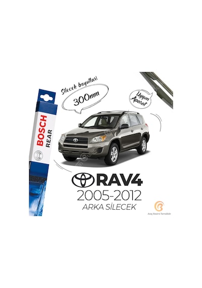 Toyota Uyumlu Rav4 Arka Silecek 2005-2012 Bosch Rear H309