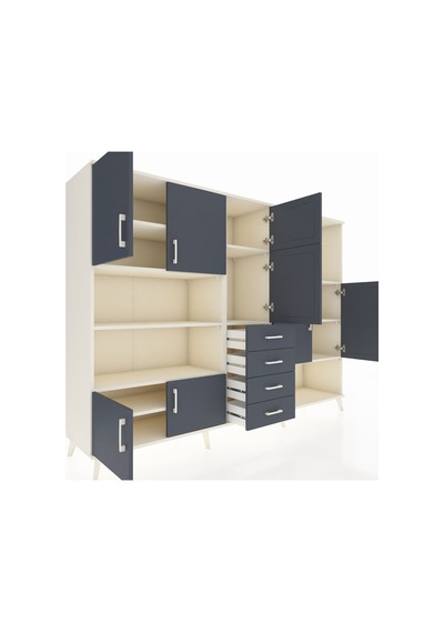 Hyperion Dolap 10 Raflı 4 Çekmeceli 8 Kapaklı 220x44x163 Aytaşı-a Aytaşı-antrasit Hyperion Dolap 10 Raflı 4 Çekmeceli 8 Kapaklı 220x44x163 Aytaşı-a Aytaşı-antrasit