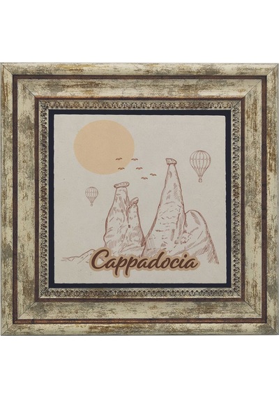 Kapadokya Baskılı Taş Tablo 25x25 730