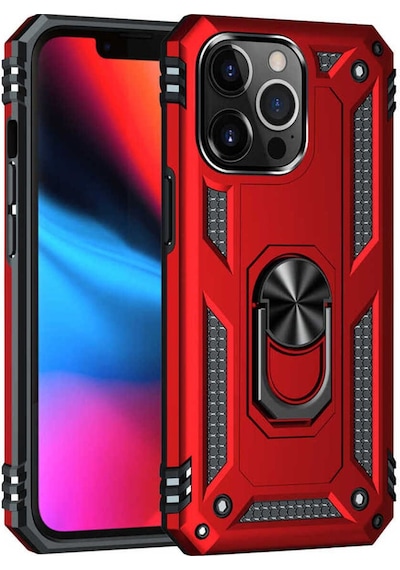 Apple Uyumlu iPhone 13 Pro Max Uyumlu Zore Vega Kılıf-kırmızı -