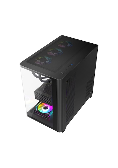 Dragos Ocean Curved Pro V2 7x Argb Fan Usb 3.0 Typec Atx Oyuncu Bilgisayar Kasası Siyah