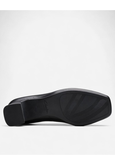 Clarks Fernie Court Black Leather, M 3 Kadın Siyah Topuklu Ayakkabı 26183032 siyah