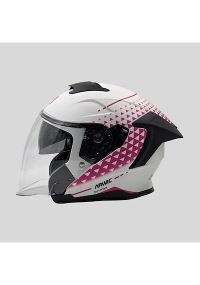 Arwic AR836 Skystar Yarım Ece-R 22.06 Motosiklet Kaskı Pembe