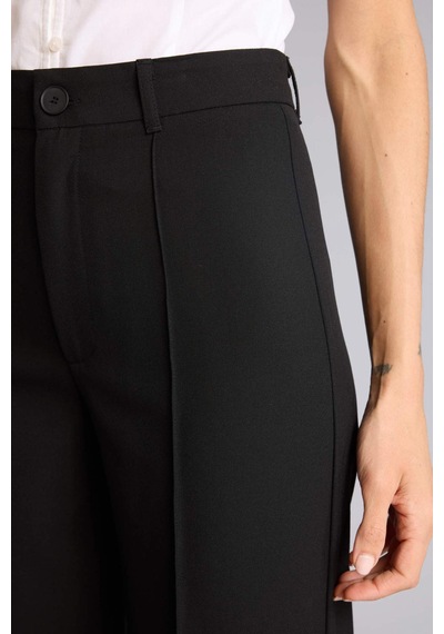 Defacto Wıde Leg Normal Bel Düz Paça Pantolon H1921ax26smbk81 Siyah-bk81