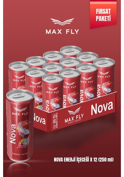 Max Fly Nova Enerji 250 Ml 12 Adet