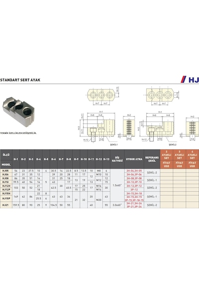 Fett Hj08 Autogrip Standart Sert 4 Ayaklı Set