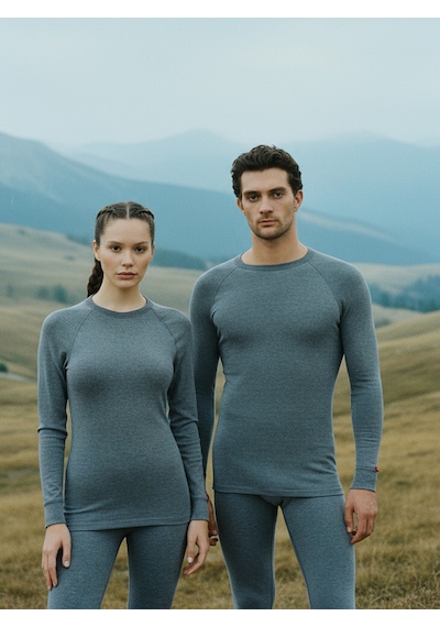 Blackspade Unisex Termal Tişört 2. Seviye 9259 Gri Melanj
