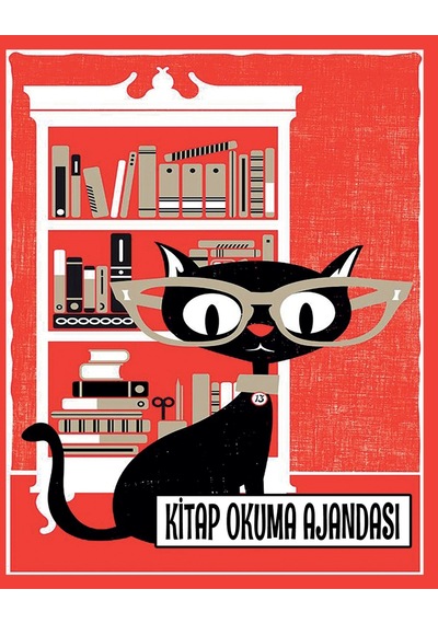 Kitap Okuma Ajandası - Gözlüklü Kedi