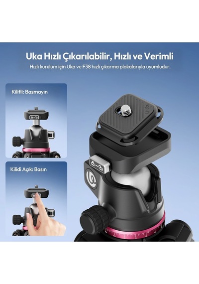 Ulanzi Tz01 163cm Versatile 2 İn 1 Karbon Fiber Tripod - S069