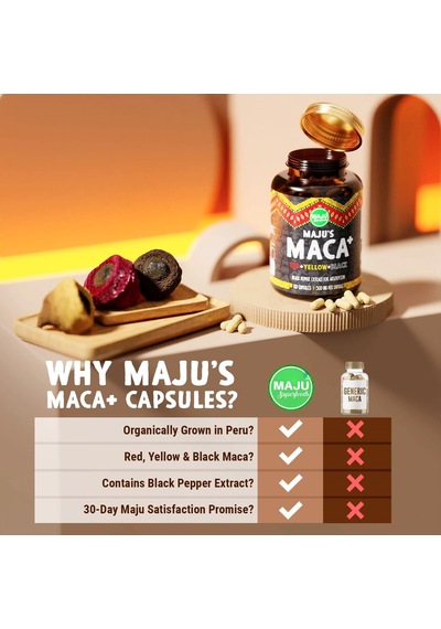 Maju Superfoods Maca Kökü Kapsülleri 120 Kapsül