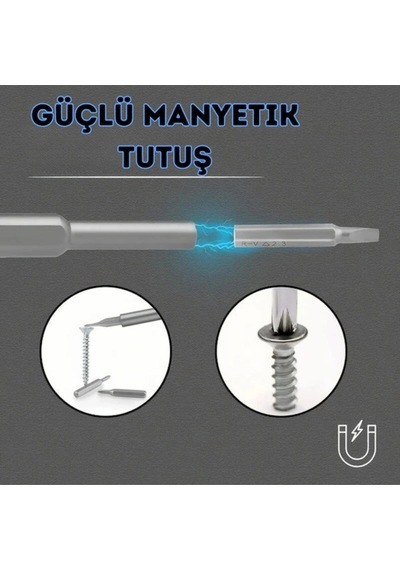 1 Tornavida Seti 25 Parça 24 Farklı Uçlu Mıknatıslı 25 In