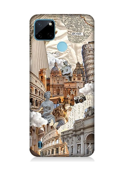 Realme C21y Uyumlu Rüya Şehri Desenli Silikon Kılıf