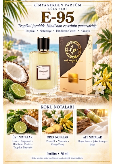 Kimyagerden E-95 Açık Parfüm Çeşitleri 50 ML