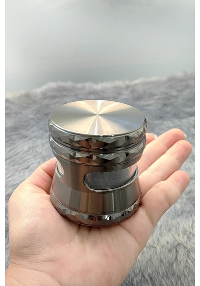 63 Mm. Gri Pencereli Tütün Baharat Herbal Öğütücüsü Parçalayıcı Rc80gr